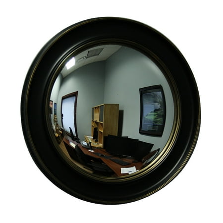 Black Gold Distressed Finish Round Framed Fish Eye Convex Wall Round Framed Fish Eye Convex Wall