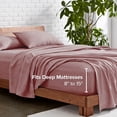 thumbnail image 5 of Bare Home Premium 1800 Collection 4-Piece Bed Sheet Set, Full, Heathered Rosewood, 5 of 9