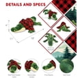 thumbnail image 3 of DolliBu Super Soft Gator Stuffed Animal with Plaid Red Hoodie Sweater - Cute Alligator Plush Lumberjack Stuffed Toy with Plaid Jacket Dress Up for Christmas, Holiday, Winter - 18 Inches, 3 of 6