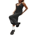 thumbnail image 4 of MesaSe Robe Débardeur Décontractée Sans Manches à Pois pour Femme, Décolleté en V Profond, Coupe Ajustée, Robe Maxi, 4 of 7