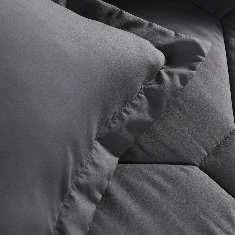 HIG 5-Piece Modern Comforter Set, Twin-XL, Dark Gray photo 5