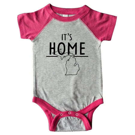 

Inktastic It s Home- State of Michigan Outline Gift Baby Boy or Baby Girl Bodysuit