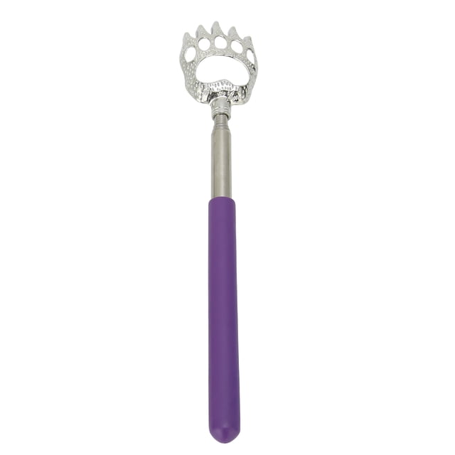 Rascador de espalda telescópico de acero inoxidable para el hogar, masajeador extensible, color morado