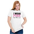 thumbnail image 5 of I Wear Pink For The Cure Warrior Women's Graphic T Shirt Tees Brisco Brands X, 5 of 5