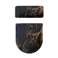 thumbnail image 2 of HELLHERO Black Marble Pattern Toilet Lid Cover Stretch Bathroom Toilet Lid Cover & 2-Piece for Bathroom Home Washable and Reusable Elastic Bottom, 2 of 8