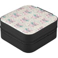 thumbnail image 2 of Coolnut Cute Cartoon Pigs Small Jewelry Box, Travel Portable Square Jewelry Case for Ring, Pendant, Earring, Necklace Organizer Storage Holder Boxes Women Gifts, 2 of 7