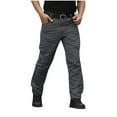 thumbnail image 1 of EGNMCR Pantalons Légers pour Hommes Pantalons Cargo pour Hommes, Pantalons en Lin pour Hommes, Mode Masculine pour Hommes, Pantalons de Travail Multifonctionnels à Poches Multiples, Pantalons en Polyester pour Hommes, 1 of 7
