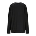 thumbnail image 5 of Otntypg Athletic Sweatshirts for Women Lightweight Casual Fall Long Sleeve Basic Crewneck Pullover Tops Loose Fit Comfy Workout Tunic Tees Shirt Black XL, 5 of 9