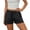Black, variant on ZGRBOU Womens Sweat Shorts High Waisted Drawstring Cotton Linen Shorts Casual Summer Comfy Lounge Shorts with Pockets