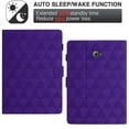 thumbnail image 3 of Case for Samsung Galaxy Tab A 10.1" 2016 SM-T580 / SM-T585, Premium PU Leather Kickstand Shockproof Flip Case with Card Slots Magnetic Auto Sleep/Wake Pencil Slot Case Cover, Purple, 3 of 5