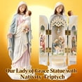thumbnail image 4 of LAMDAWE Unique 3D NativityTriptych Statue Foldable ChristianSculpture 3D MaryStatue with NativityScene,ReligiousDecorations for Home,Mantel,PrayerSpace, 4 of 8