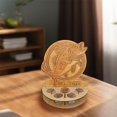 thumbnail image 2 of Cup Holder Hand Carved Deer Head Fish Pattern Wooden Cup Holder Country Style Cup Holder Fishing And Theme Bar Decoration Men's Birthday Glass under Counter Rack Rack for Refrigerator Metal Two Tier, 2 of 4