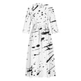 thumbnail image 3 of Vestido de Verano para Mujeres Impreso Cuello de Vuelta de Manga de Tres Cuartos, Estilo de Ocio de Moda para Ocasional, Fiesta Y Vacaciones, 3 of 5