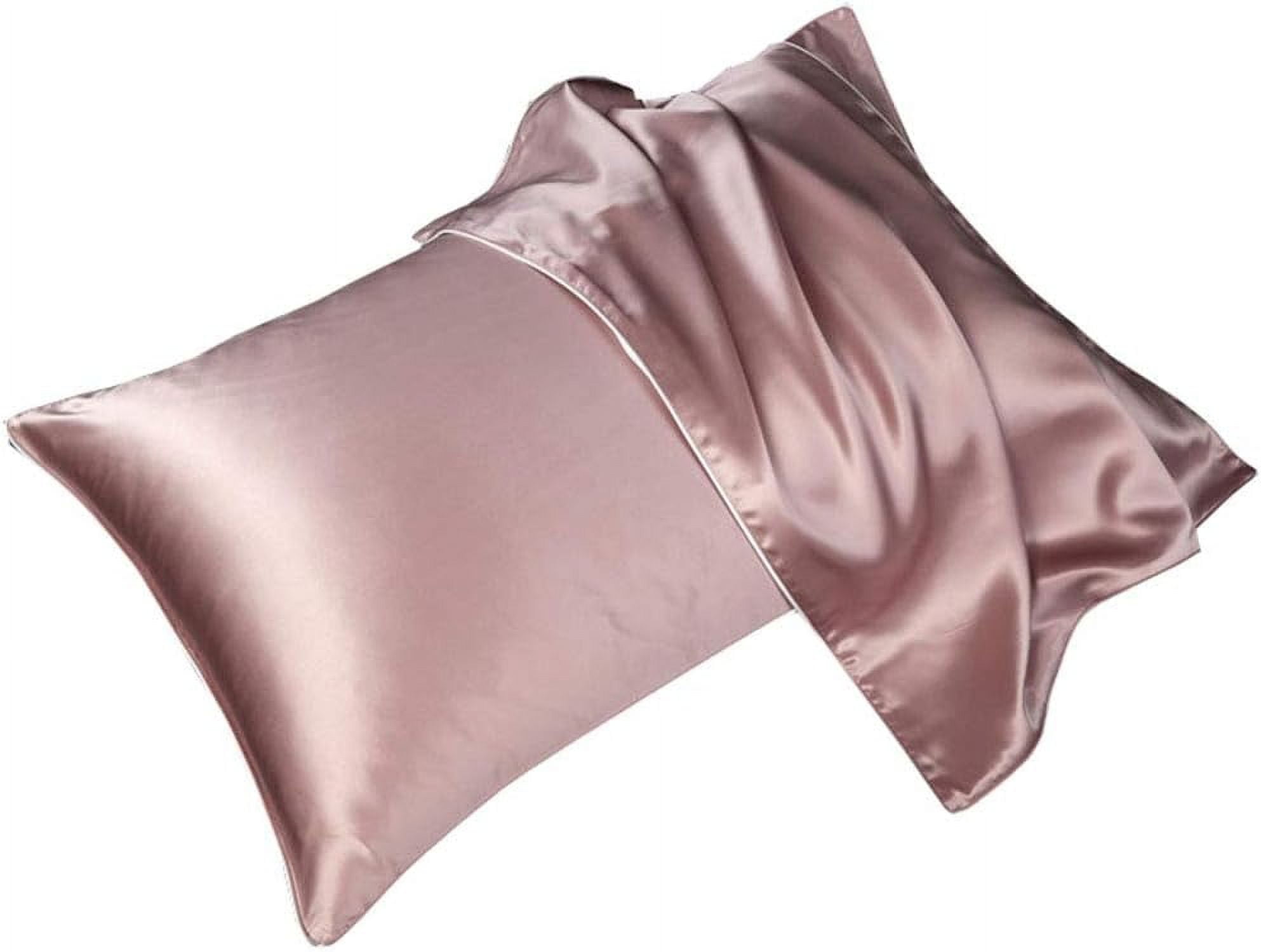 Nvzi 2 Pack 100% Silk Pillowcases for Hair and Skin 19 Momme Silk Bed Pillowcases with Envelope Closure (Queen Size, Pink)