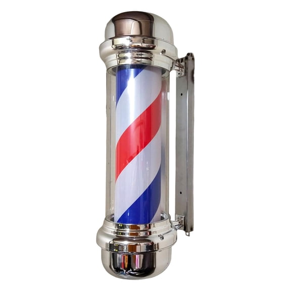 60 cm Poste Barbería, Barber Pole Giratorio para Salón , IP54 a Prueba de Agua, Ahorra EnergíA, Montaje en Pared Colcomx Luz de poste de barbero