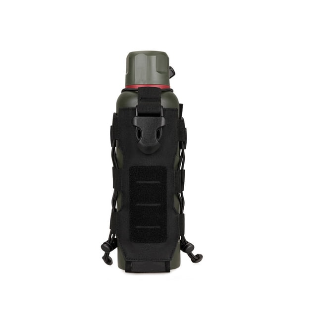 Naiovety Bolsa exterior de poliéster para botella de agua, portátil, ajustable, de Color sólido, elegante, lavable, para montañismo, Ropa Deportiva, Zapatos Negro