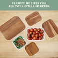 thumbnail image 4 of Mesa Living Ribbed Glass Food Storage Set with Wood Lids, 8pc Set, 4 of 7