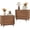Walnut 2pcs, variant on Bifins 3 Drawer Dresser for Bedroom, Mid Century Modern Chest of Drawers, Wood Wide Nightstand with 3 Drawer for Bedroom Living Room (Walnut 1PC)