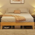 thumbnail image 6 of Yaheetech Solid Wood Platform Bed Frame with Wooden Slat Support, Natural Wood, King, 6 of 8