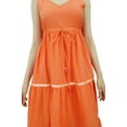 thumbnail image 2 of Bimba Women's Sundress Long Maxi Drawstring Waist Spaghetti Strap Dresses, 2 of 9