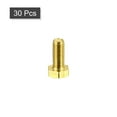 thumbnail image 3 of Unique Bargains Brass Hex Bolts, M6x14mm 30 Pack Fully Thread Grade 4.8 Machine Screws, 3 of 4