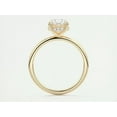 thumbnail image 5 of Moissanite Oval cut gemstone engagement ring 925 sterling silver Yellow Gold Plated ring, 5 of 5