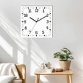thumbnail image 3 of Pure White Wooden Wall Clock Silent Non Ticking, Simple Solid Color Square Wall Clocks Battery Operated, Decor Clock for Home Office, Living Room, Kitchen, 10 Inch, 3 of 9