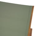 thumbnail image 6 of Christopher Knight Home Outdoor Wood Chaise Lounge with Mesh Seat, Adjustable Backrest & Wheels, Green, 6 of 13