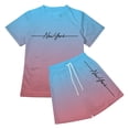 thumbnail image 4 of Bigetiay Boys 2 Piece Outfits Classic Athletic Tracksuit Short Sleeve T-Shirt with Short Outfits Size 3-4 Years Boys Clothes, 4 of 4