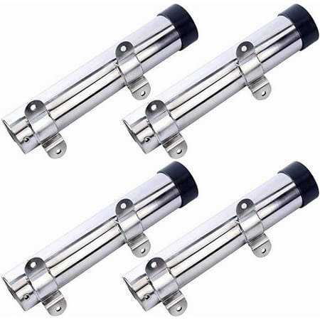 4PCS Stainless Steel Boat Fishing Rod Holder Side Transom Mounted Weld Brackets