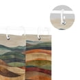 thumbnail image 5 of Yayeee Shower Curtain with Hooks 72"x72" Waterproof Fabric Bathroom Hanging Decor, Abstract Wavy Landscape, 5 of 5