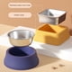 thumbnail image 4 of Comedero para mascotas de acero inoxidable desmontable con columna romana y antivuelco., 4 of 5
