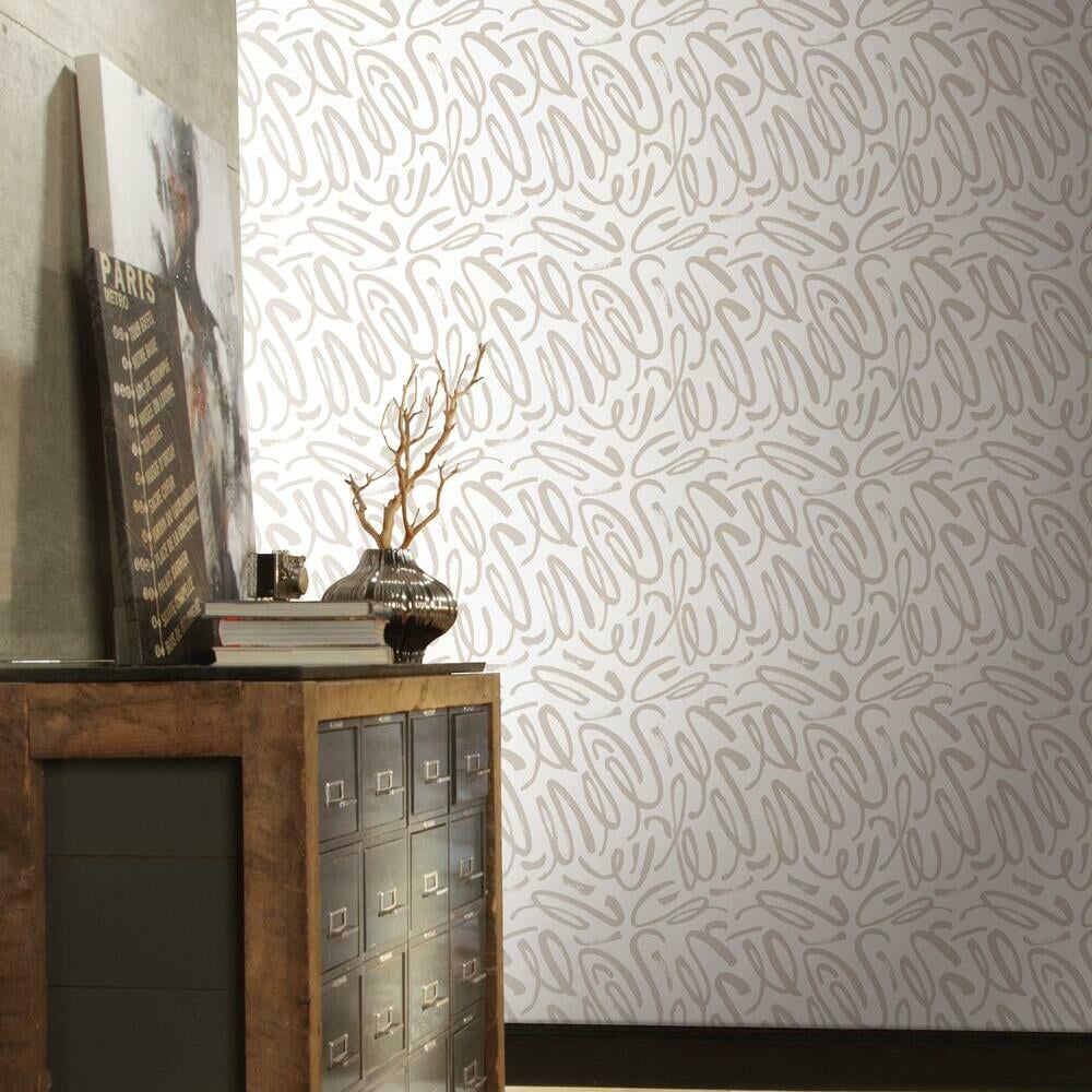 Curly Strokes Peel and Stick Wallpaper