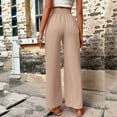 thumbnail image 6 of SNKSDGM Black Dress Pants Women Petite Pull on Elastic High Waisted Loose Pants Woman Relaxed Fit Baggy Clothes Black Demin Pants High Waist Zipper Slim Drawstring Waist with Pockets Loose Plus Size, 6 of 8