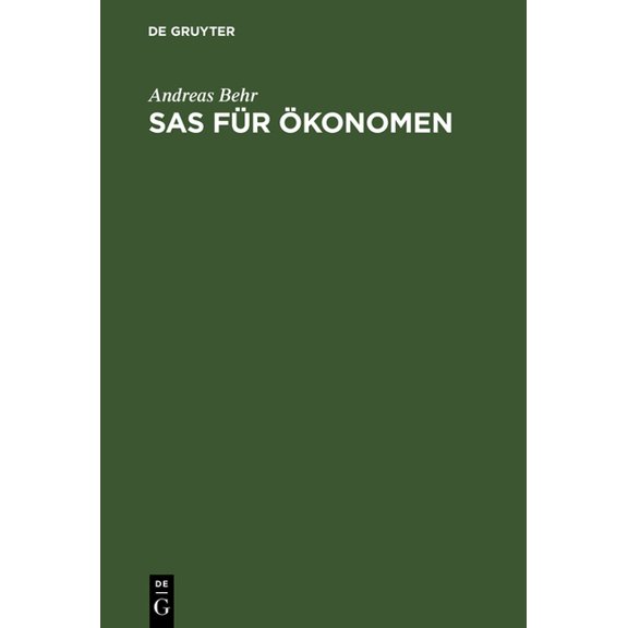 SAS für Ökonomen, (Hardcover)