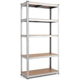 thumbnail image 4 of Gymax 2PC Adjustable 36''x72'' Heavy Duty 5 Level Garage Tool Shelf 2000lbs Silver, 4 of 9