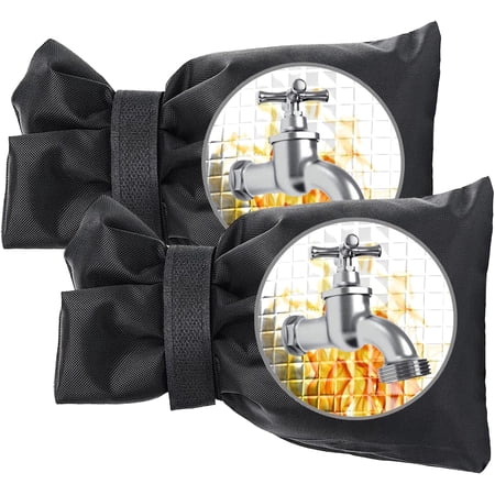 2-Pack Faucet Covers for Winter Freeze Protection Reusable Thickened Insulated Outdoor Faucet Socks 8.3 H x 6 W Universal Fit Spigot Covers for Garden Hose Bibb
