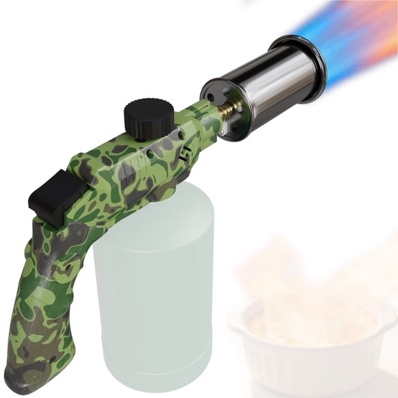 Powerful Propane Cooking Torch Head with Adjustable High-Heat Output, Blow Torch for Cooking, BBQ, Campfire & Kitchen Food Finishing (Gas Tank Not Included)