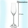 thumbnail image 6 of Matashi Crystal Champagne Flutes Glasses Set, 8 oz Lead-Free Crystal Sparkling Wine Wedding Glasses, Elegant Fluted Crystal Filled Glassware, 6 of 6