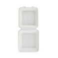 thumbnail image 3 of (6 pack) Great Value 1 Compartment Hinged Container, Compostable Bagasse, White, 12ct, 3 of 10