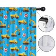 thumbnail image 4 of Blackout Kids Curtains,Excavator and No Entry Sign Blue Children's Insulated Curtains Set Of 2,Bedroom Essentials,Toddler Room Decor 52"x84", 4 of 5