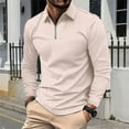 thumbnail image 2 of WREESH Mens Long Sleeve Quarter Zip Polos Shirt Business Casual Golf Top Office Work Smart Lapel Shirt Lightweight Summer 2025, 2 of 9
