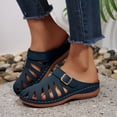 thumbnail image 2 of Dakaela Clogs for Women Mules Shoes Slip on Closed Toe Orthopedic Wedge Sandals Comfortable Summer Casual Walking Platform Slides Size 6-10 Blue, 2 of 7