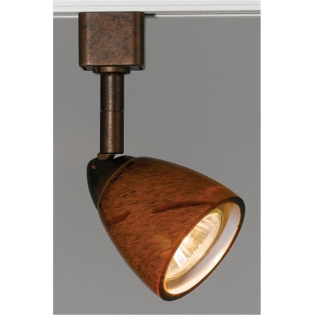 Cal Lighting SL-954-1-BK/AM Spot Light with Amber Glass Shades Black Finish