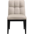 thumbnail image 4 of Meridian Furniture Adrian Taupe Vegan Leather Dining Side Chair (Set of 2), 4 of 11
