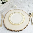 thumbnail image 2 of Balsa Circle 10 Pieces Disposable Plastic Round Plates 8" Ivory Gold Trim, 2 of 4