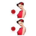 thumbnail image 1 of Minnieouse Women Hair Ornament Artificial Flower Hairpin Teenagers DIY Holiday Straw Bridal Headdress Girl Party Travel Accessories 2piezas, 1 of 6