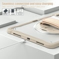 thumbnail image 6 of Dteck Case for iPad Air 13 inch 2025/2024,Military Grade Shockproof Silicone Cover 360° Rotatable Stand- Shoulder Strap- Handle- Pencil Holder for iPad Air 13-in. M3/M2,Khaki, 6 of 7