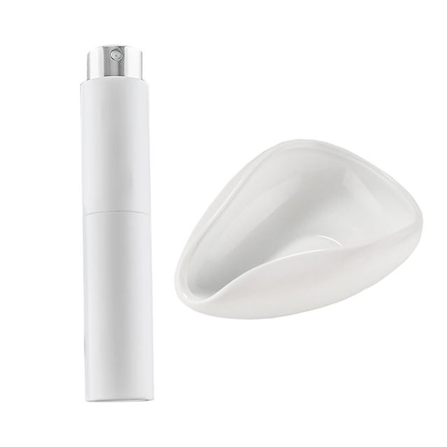 Bandeja para pesar granos de café, recipiente para pesar granos de café y botella con pulverizador, vaso dosificador multiusos para cocina Blanco