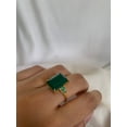 thumbnail image 2 of Carillon Green Onyx Ring, Gemstone Cluster 8.75 ct 925 Sterling Silver Ring for Women, Ring Size : 9, 2 of 4